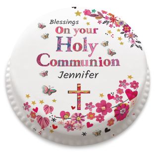 Pretty Communion Cake