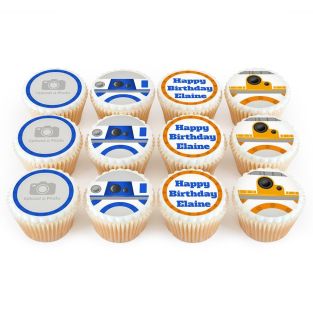 12 Robot Photo Cupcakes