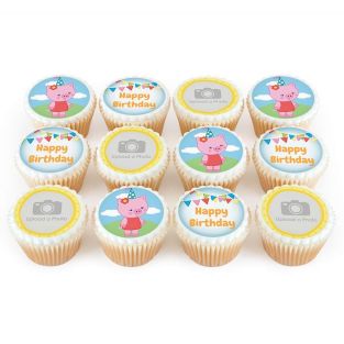 12 Little Pig Photo Cupcakes