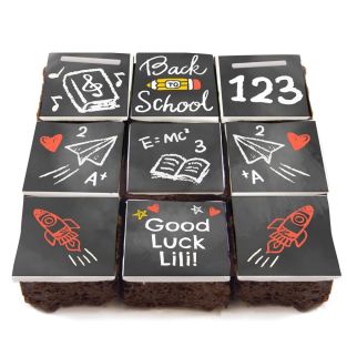Good Luck Chalkboard Brownies 