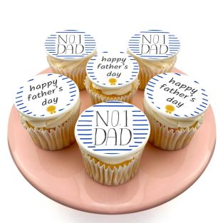 12 Blue No.1 Cupcakes