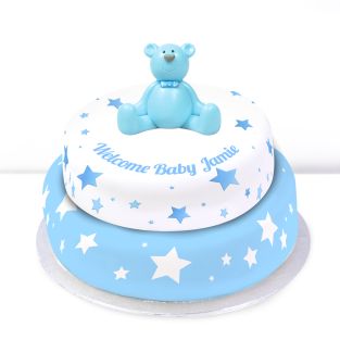 Blue Baby Boots Cake
