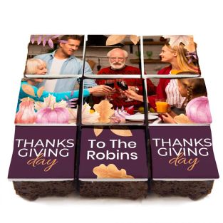 Thanksgiving Photo Brownies