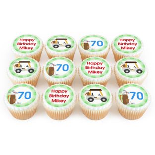 12 Golf Buggy Cupcakes