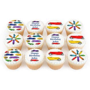 12 Classic Car Cupcakes