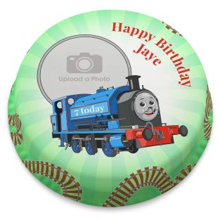 Blue Train Photo Cake