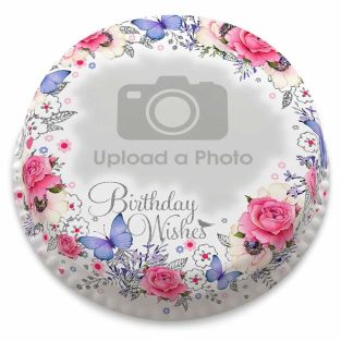 Birthday Wreath Photo Cake