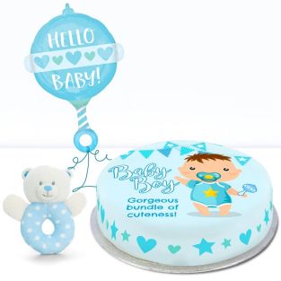baby boy rattle gift set