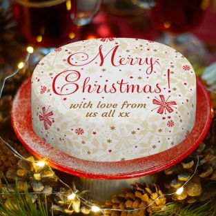 Simple Merry Christmas Cake