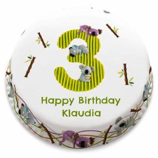 3rd Birthday Animal Cake