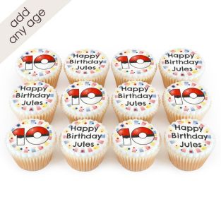 12 Pokemon Number Cupcakes