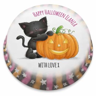 Cute Halloween Kitty Cake