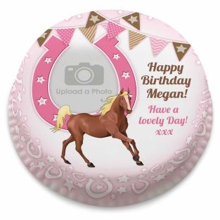 Horse Shoe Photo Cake