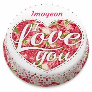 I Love You Cake