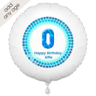 Any Age Blue Number Balloon