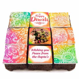 Diwali Photo Brownies