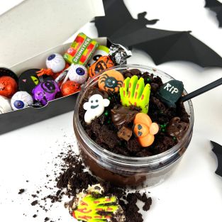 Halloween Brownie Cake Jar For 2