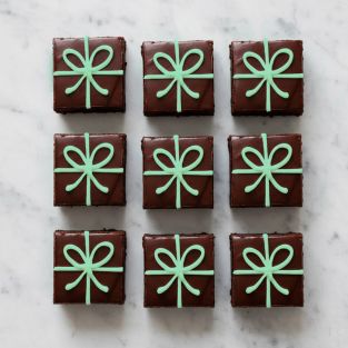 Christmas Mint Ribbon Brownies