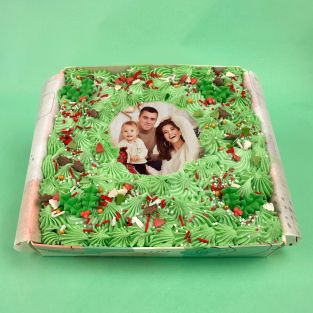 Christmas Wreath Photo Brownie