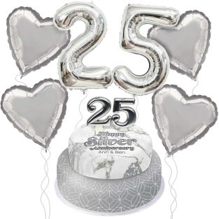 Silver Anniversary Tiered Set
