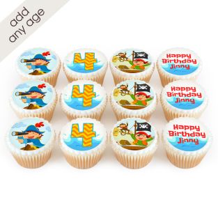 12 Pirate Number Cupcakes