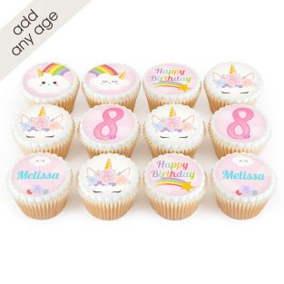 12 Unicorn Cloud Cupcakes