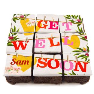 Get Well Banner Brownies