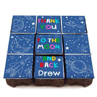 To The Moon Thank You Brownies