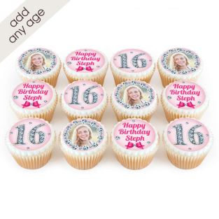 Pink Diamond Age Cupcakes