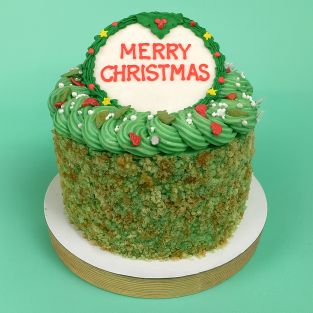 Christmas Pistachio Bento Cake