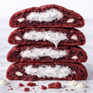 Stuffed Red Velvet Cookies