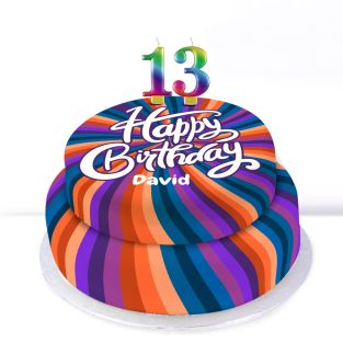 13th Birthday Polka Dot Cake