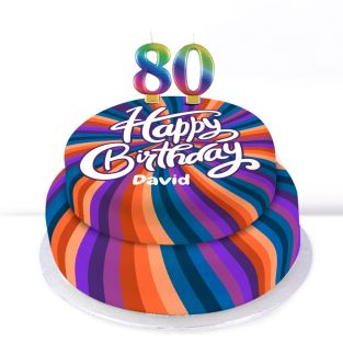 80th Birthday Polka Dot Cake