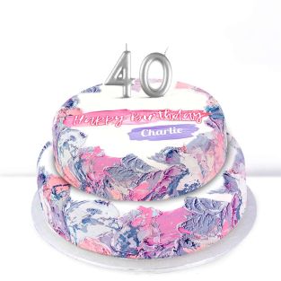 40th Birthday Ombre Cake