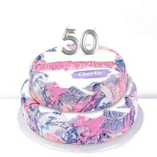 50th Birthday Ombre Cake