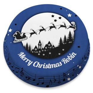 Starry Night Christmas Cake