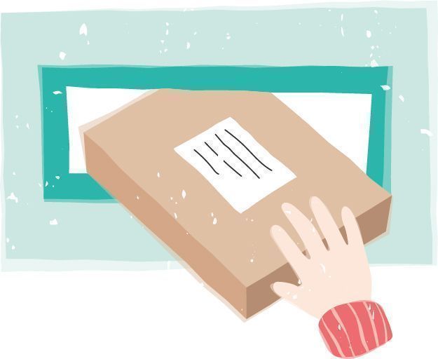 through the letter box