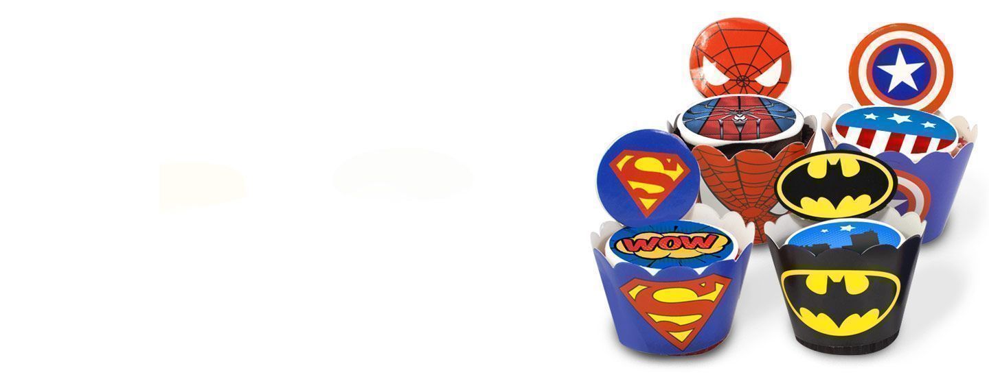superhero cupcakes
