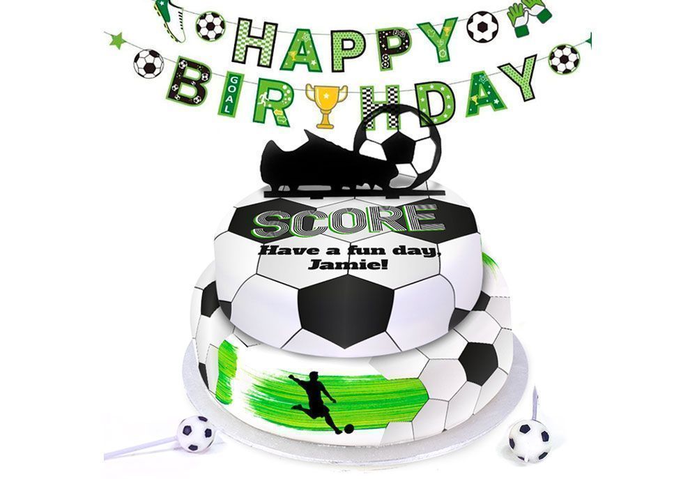 tiered football cake
